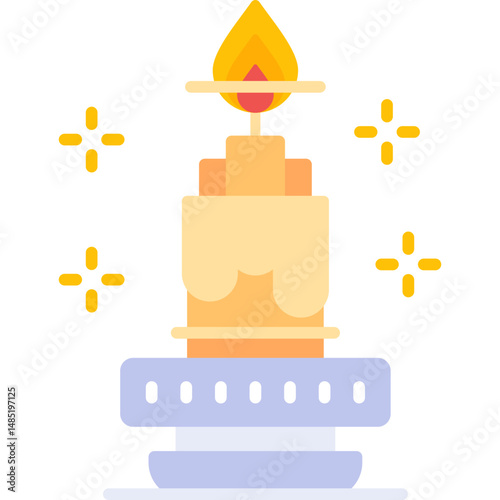 Candle Icon Vector Element