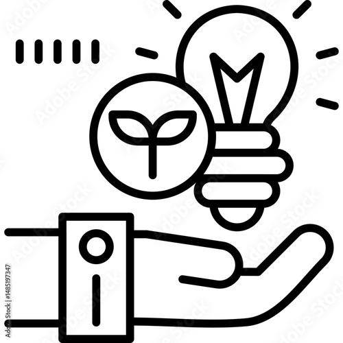 Light Bulb Icon Vector Element