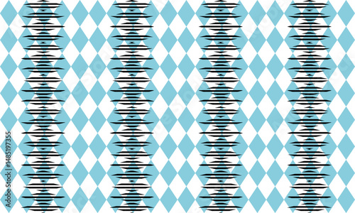 green diamond overlap with black line strip background repeat vertical strip pattern, checkerboard, replete image design for fabric printing