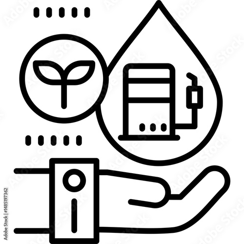 Gasoline Icon Vector Element