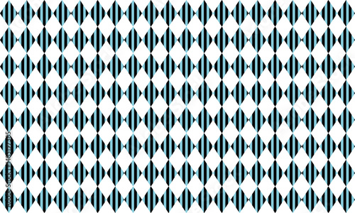 green diamond overlap on black line strip background repeat vertical strip pattern, checkerboard, replete image design for fabric printing