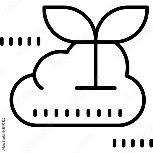 Sprout Icon Vector Element