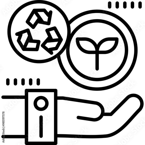 Sprout Icon Vector Element