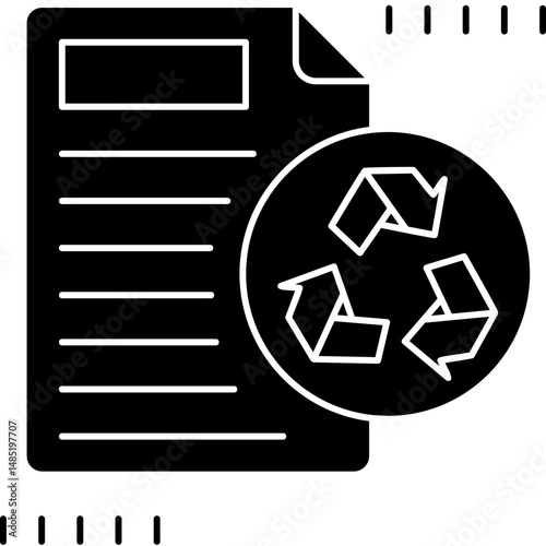 Recycled Paper Icon Vector Element