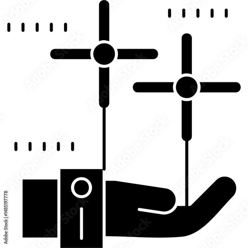Windmill Icon Vector Element