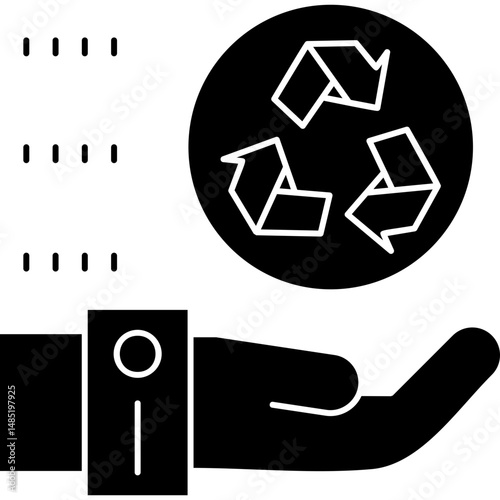 Recycled Paper Icon Vector Element