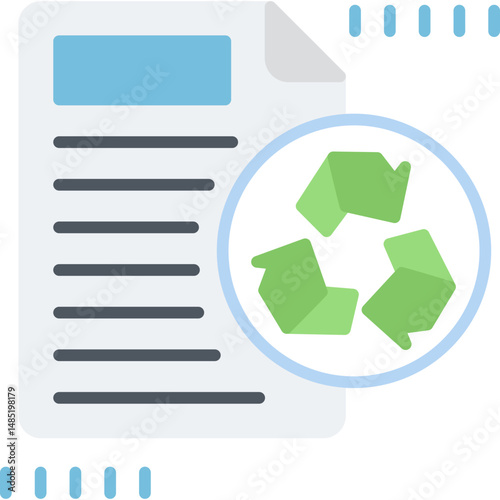 Recycled Paper Icon Vector Element