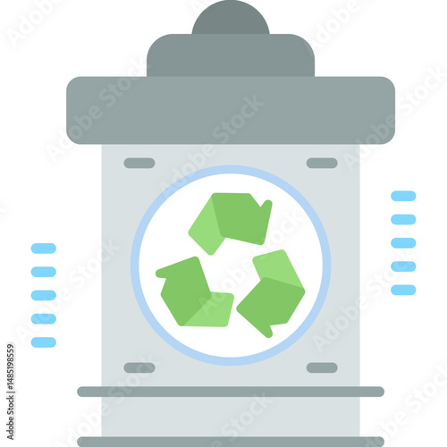 Recycling Bin Icon Vector Element