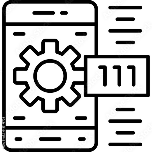 Binary Code Icon Vector Element