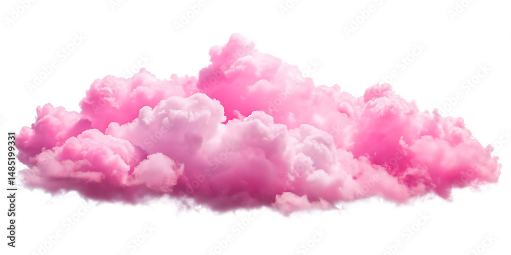 Fototapeta premium A Cut out pink clouds on transparent background. PNG, AI GENERATED