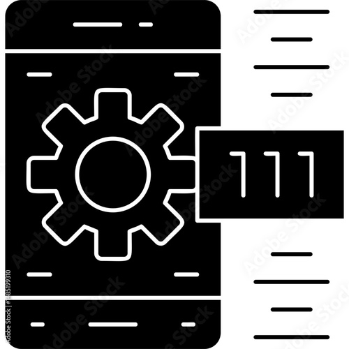 Binary Code Icon Vector Element