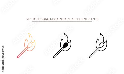 Firestarter icon design with white background stock illustration