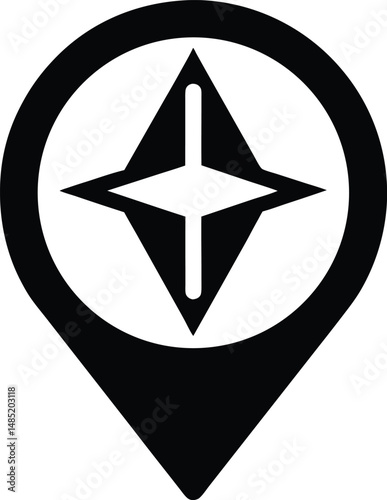 navigation point icon vector illustration