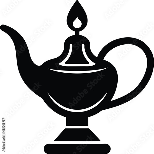 Oil Lamp Icon Vector Illustration