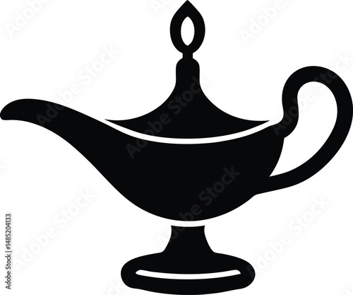 Oil Lamp Icon Vector Illustration