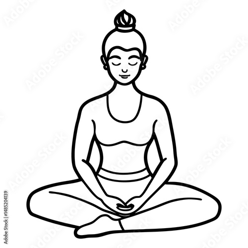 girl Yoga Pose Silhouette picture