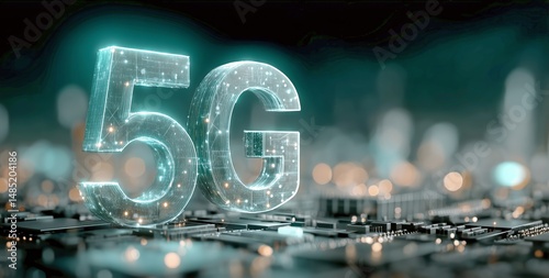 Revolutionary 5G Technology Showcased With Modern Circuitry in a Futuristic U...