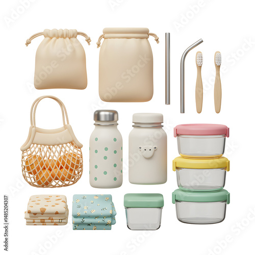 Reusable containers and bags for sustainable living