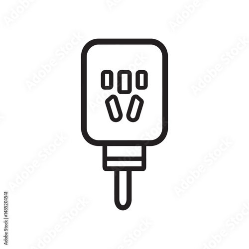 Isolated intravenous fluid bag illustrates medical treatment in black outline, transparent background