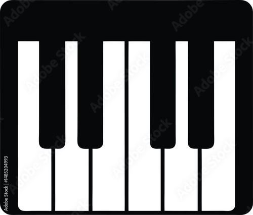 Piano Keyboard Icon Vector Illustration