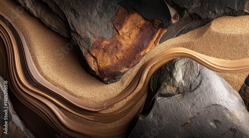 Abstract geological landscape