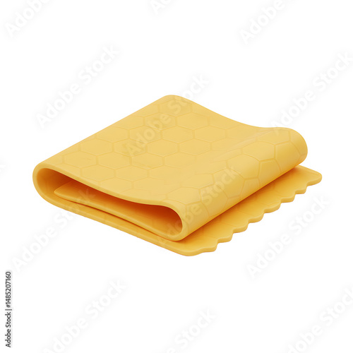 Single sheet of pasta against transparent background