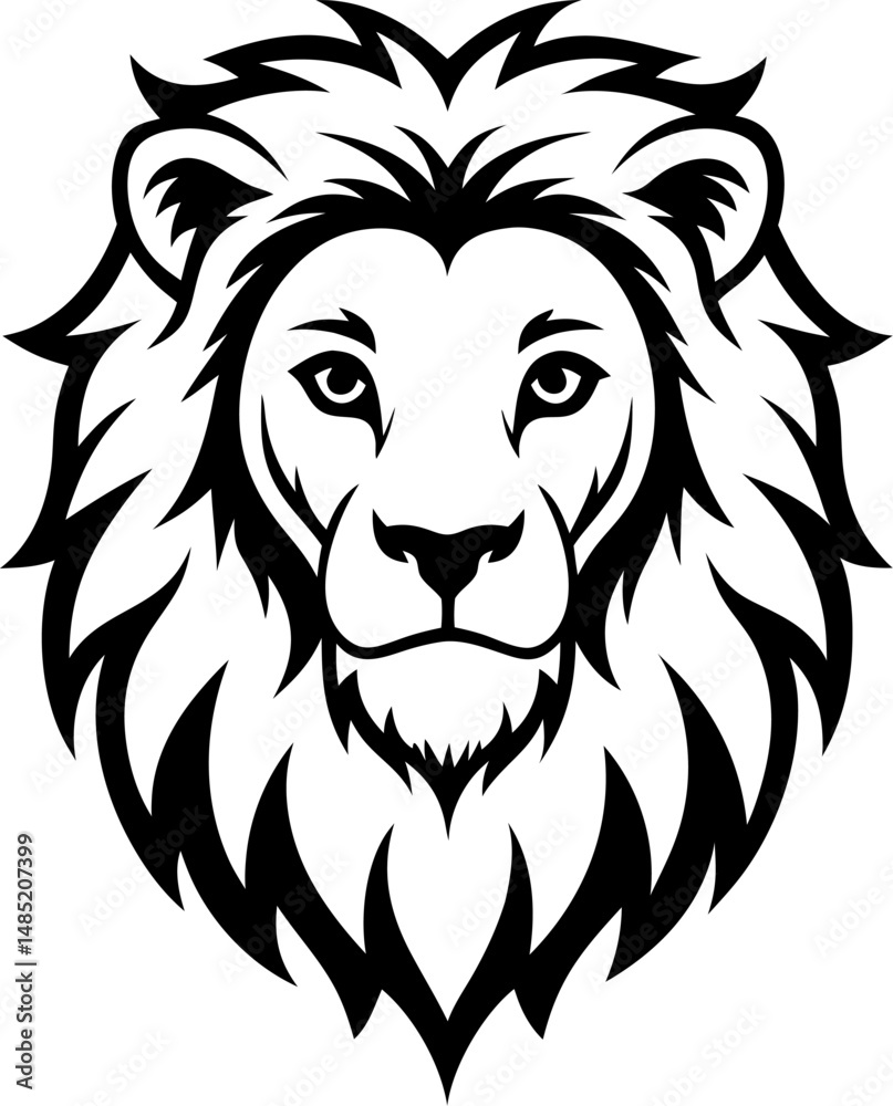 lion head vector line art lion head vector line art