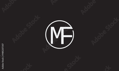 MF, FM, F , M , Abstract Letters Logo Monogram	