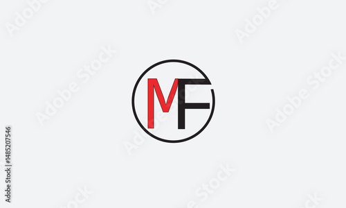 MF, FM, F , M , Abstract Letters Logo Monogram	