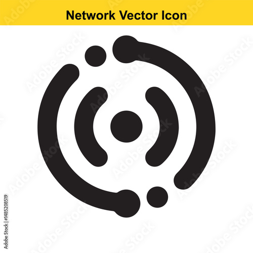 Radio Waves Broadcasting Signal Vector Icon
