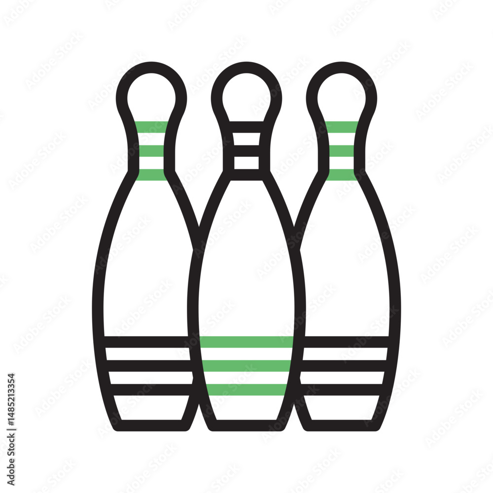 Fototapeta premium Bowling icon vector image. Suitable for mobile apps, web apps and print media.