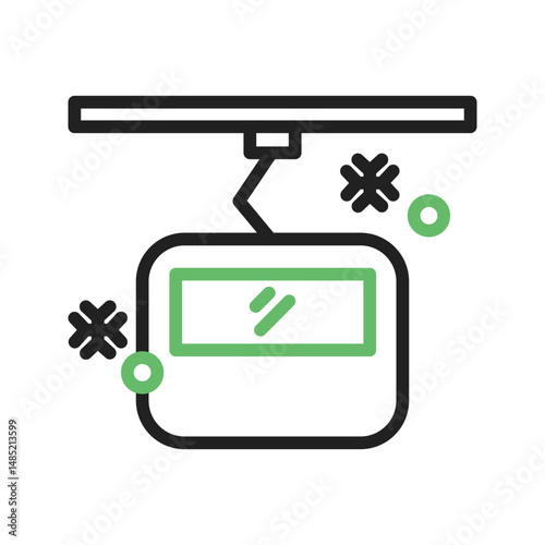 Cable Car icon vector image. Suitable for mobile apps, web apps and print media.