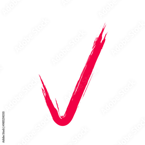 Check mark icon button, vector illustration.