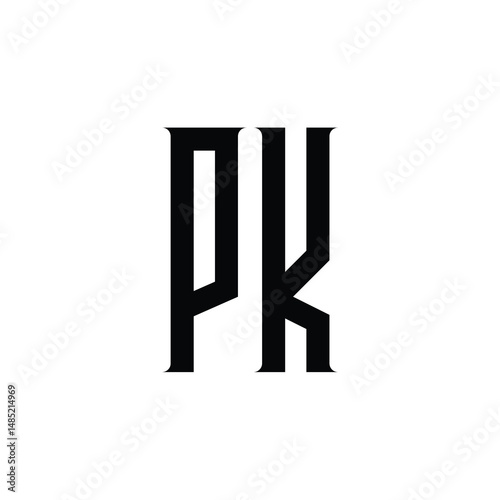 PK monogram logo design letter text name symbol monochrome logotype alphabet character simple logo