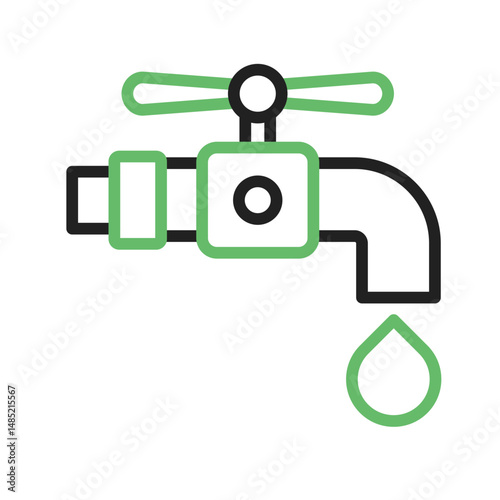 Faucet icon vector image. Suitable for mobile apps, web apps and print media.