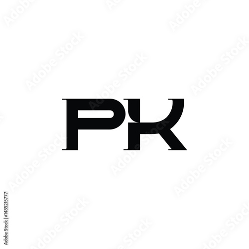 PK monogram logo design letter text name symbol monochrome logotype alphabet character simple logo