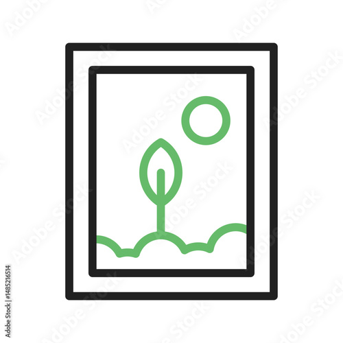 Frame II icon vector image. Suitable for mobile apps, web apps and print media.