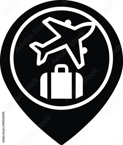 travel itinerary icon vector illustration