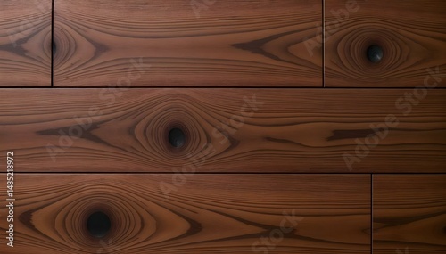 Rich Walnut Wood with Swirling Dark Brown and Black Grains, Polished Semi-Matte Finish

