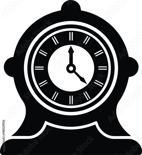 antique clock icon vector illustration