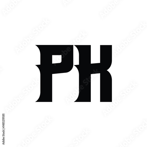 PK monogram logo design letter text name symbol monochrome logotype alphabet character simple logo