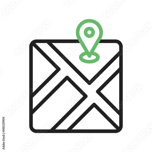 Marked Location icon vector image. Suitable for mobile apps, web apps and print media.