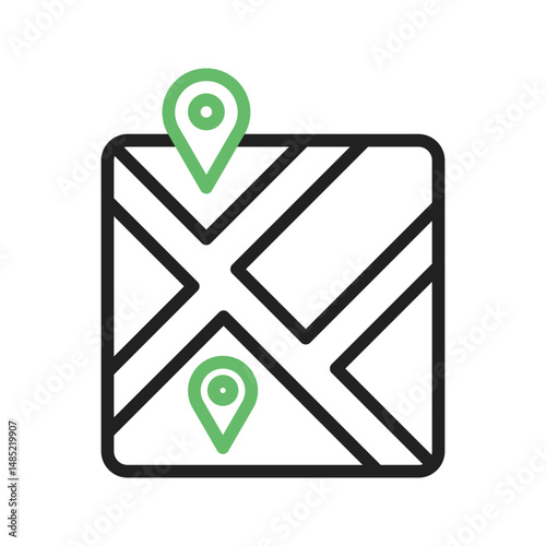 Marked on Map icon vector image. Suitable for mobile apps, web apps and print media.
