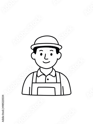 Farmer in overalls