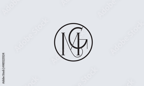 MG, GM , G , M Abstract Letters Logo Monogram	