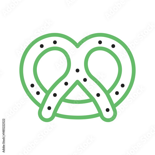 Pretzel icon vector image. Suitable for mobile apps, web apps and print media.