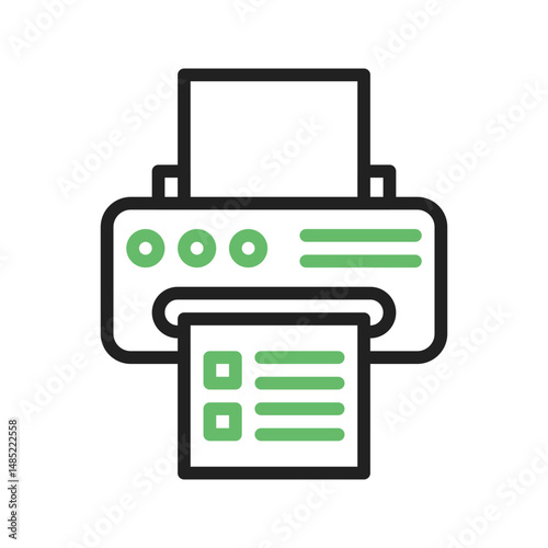 Print Preview icon vector image. Suitable for mobile apps, web apps and print media.