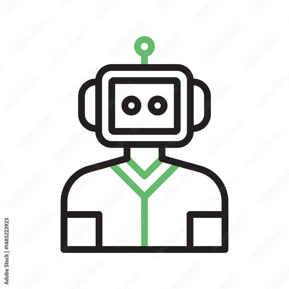 Fototapeta premium Robot icon vector image. Suitable for mobile apps, web apps and print media.