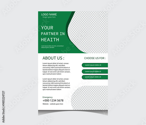 editable flyer layout for medical services