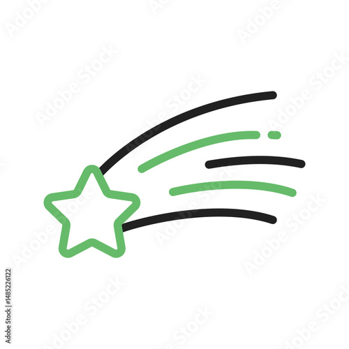 Star Falling icon vector image. Suitable for mobile apps, web apps and print media.